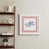 "Safari Planes 2" - Art Print in Red by Krisztian Hollo - In a Room