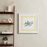 "Safari Planes 3" - Art Print in Yellow by Krisztian Hollo - In a Room