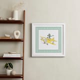 "Safari Planes 4" - Art Print in Green by Krisztian Hollo - In a Room