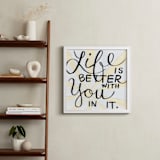 "Life Is Better" - Art Print in Ivory, Black & White by Amanda Paulson - In a Room