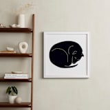 "Morning Dog Nap" - Art Print in Magic Black by Gaucho Works - In a Room