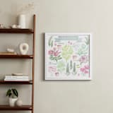 "French Flower Shop" - Art Print in Fresh Herb Greens by Paper Raven Co. - In a Room