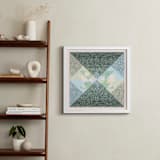 "Scribble Triangle" - Art Print in Green Pastel by Kathleen Ney - In a Room