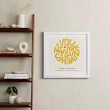 "Forever Sunshine" - Personalized Art Print in Goldenrod by Carrie ONeal - In a Room