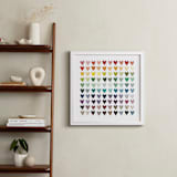 "Paper Hearts" - Art Print in Rainbow by InkDot - In a Room