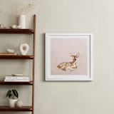 "Enchanted Deer 1" - Art Print in Blush by Teju Reval - In a Room