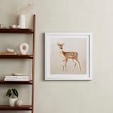 "Enchanted Deer 2" - Art Print in Sand by Teju Reval - In a Room