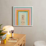 "Rainbow Twist - Custom" - Personalized Art Print in Mint by Lindsay Megahed - In a Room
