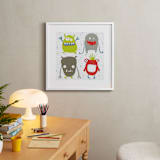 "Monster Mash" - Art Print in Mars Red by Sharon Rowan - In a Room