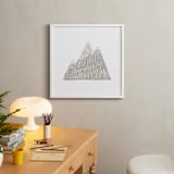"Mountain Climb" - Art Print in Grey by Alethea and Ruth - In a Room
