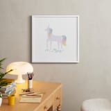 "Unicorn Magic" - Art Print in Marshmallow by Lori Wemple - In a Room