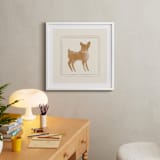 "Woodland Animal Frame - Deer" - Art Print in Cream by Creo Study - In a Room