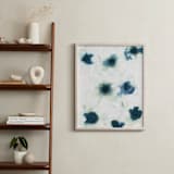"Diaphanous Petals in Blue" - Art Print in Warm Navy by Kara Kosaka - In a Room