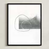 "Abstract drawings I" - Art Print in White by Kirsta Benedetti - Framed