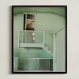 "Minty Poolhouse" - Art Print in Minty by C. Lorraine Design - Framed