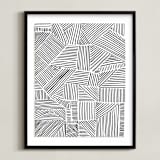 "Criss Cross" - Art Print in Midnight by raven erebus - Framed
