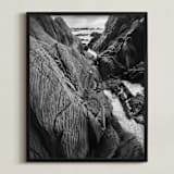 "Ancient rocks" - Art Print in Black&White by Lucia Coppola - Framed