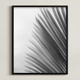 "Palm leaves 1" - Art Print in black and white by Eliane Lamb - Framed