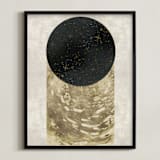 "Peep Hole" - Art Print in Antique Gold by Faiza Khan - Framed