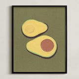 "avocado" - Art Print in Hass Green by Elliot Stokes - Framed