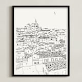 "Toledo" - Art Print in Graphite by Adelyn T. - Framed