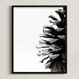 "Pine Cone" - Art Print in grey by Alexis Arnold - Framed