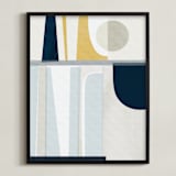 "Meter" - Art Print in Midnight by Liz Taylor Creative - Framed