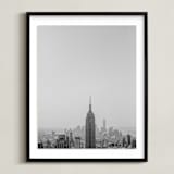 "NYC" - Art Print in black and white by Shannon Kirsten - Framed