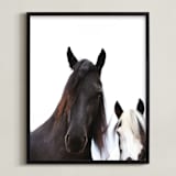 "Heathcliff + Lockwood" - Art Print in Black White by Amy Carroll - Framed