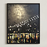 "Down Under the Brooklyn Bridge" - Art Print in Warm Hues by JaxRobyn - Framed