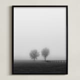 "Couple in the Fog" - Art Print in Morning Grey by Gabrial Reising - Framed