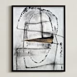 "Synthesis" - Art Print in Noir by Misty Hughes - Framed