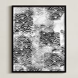 "PEEK" - Art Print in Black and White by Emine Ortega - Framed