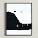 "River Stix" - Art Print in Snow by Robin Ott - Framed