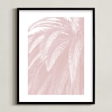 "Soft Palm Top" - Art Print in blush pink by Owl and Toad - Framed