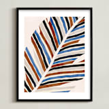 "Abstract Palm Leaf" - Art Print in Cinnamon by Iveta Angelova - Framed