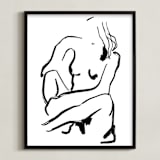 "She is" - Art Print in white by Svitlana Martynjuk - Framed