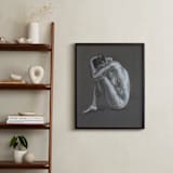 "Round" - Art Print in Charcoal Gray by Anne Morrison - In a Room