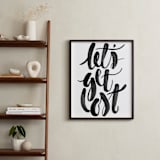"Let's Get Lost" - Art Print in Painted Black by Sam Dubeau - In a Room