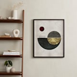 "The Eclipse" - Art Print in Vintage Gold by Faiza Khan - In a Room