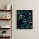 "Forest Focus" - Art Print in Deep Blue-Green by Satpreet K - In a Room