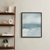 "Ice on the Lake" - Art Print in Ice Blue by Renee Anne Bouffard-McManus - In a Room