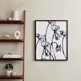 "Ink Cyclamen" - Art Print in inky blue by Sonal Nathwani - In a Room