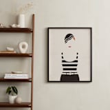 "Striped Suit" - Art Print in charcoal by Faith Harlow - In a Room