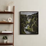 "Icelandic Canyon" - Art Print in Moss by Taryn Schumacher - In a Room