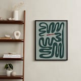 "Squiggly Snake" - Personalized Art Print in Cactus by Jenna Holcomb - In a Room