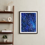 "Constellations" - Art Print in Deep blue by Alexandra Dzh - In a Room