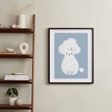 "Poodle" - Art Print in Slate by Lori Wemple - In a Room
