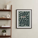 "Squiggly Snake" - Art Print in Cactus by Jenna Holcomb - In a Room