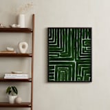"Versatility in Lines and Stripes" - Art Print in Rich Green by Lauren Rutley - In a Room
